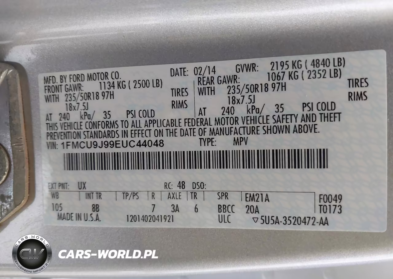 2014 Ford Escape Titanium VIN:1FMCU9J99EUC44048 - 9