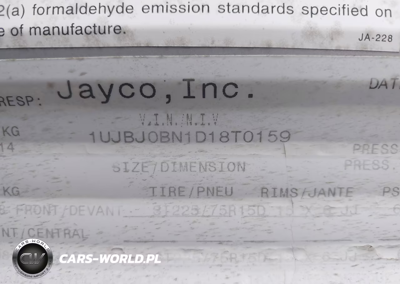 2013 Jayco Other VIN:1UJBJ0BN1D18T0159 - 9