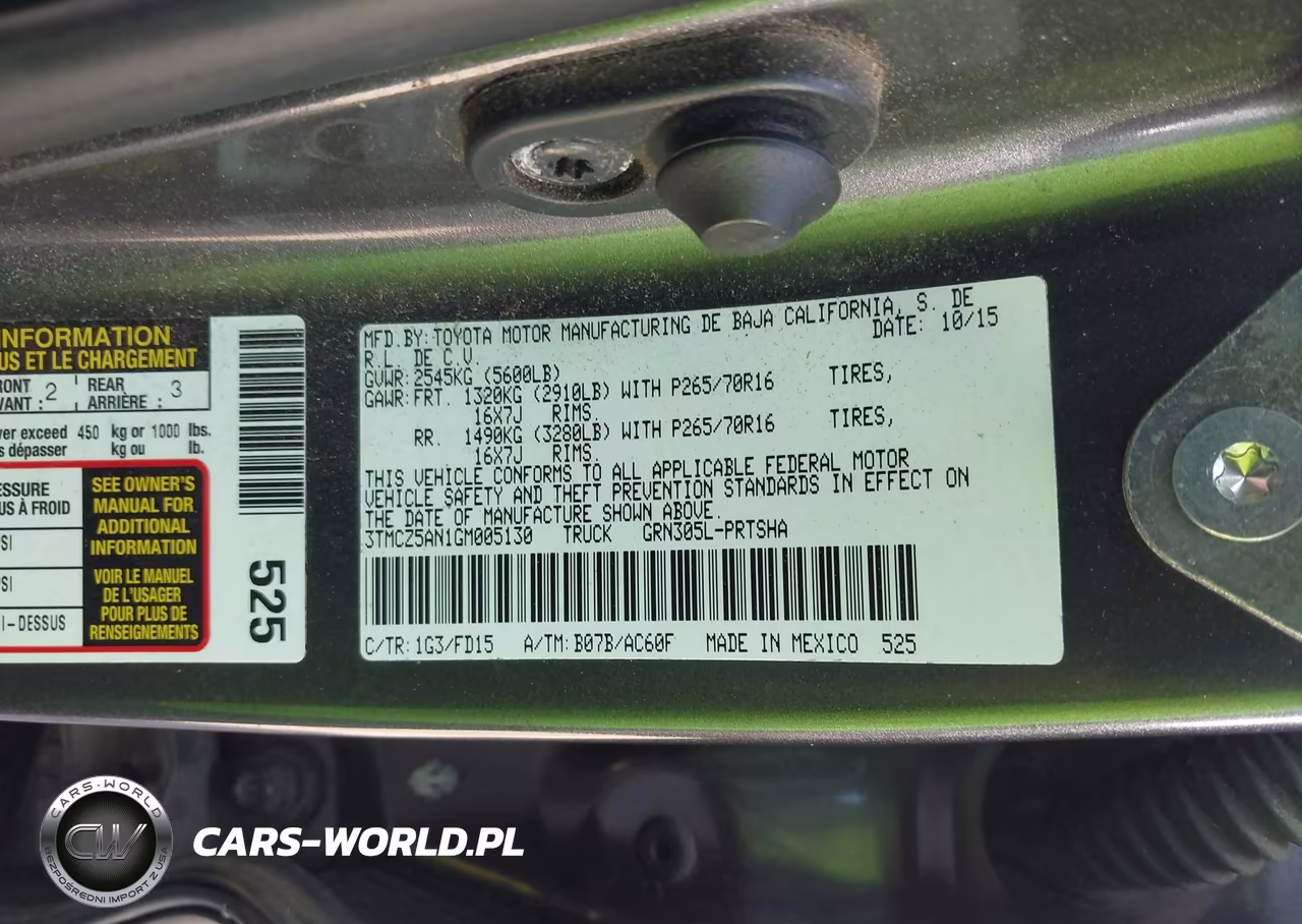 2016 Toyota Tacoma Trd Off Road VIN:3TMCZ5AN1GM005130 - 9