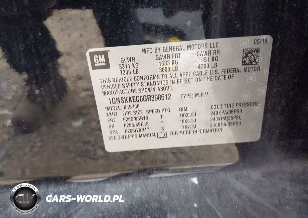2016 Chevrolet Tahoe Ls VIN:1GNSKAEC0GR398612 - 9