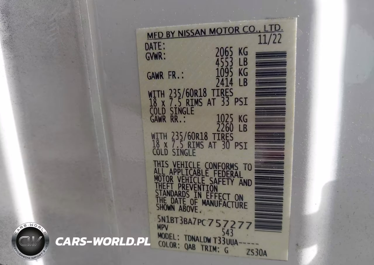 2023 Nissan Rogue Sv Fwd VIN:5N1BT3BA7PC757277 - 9