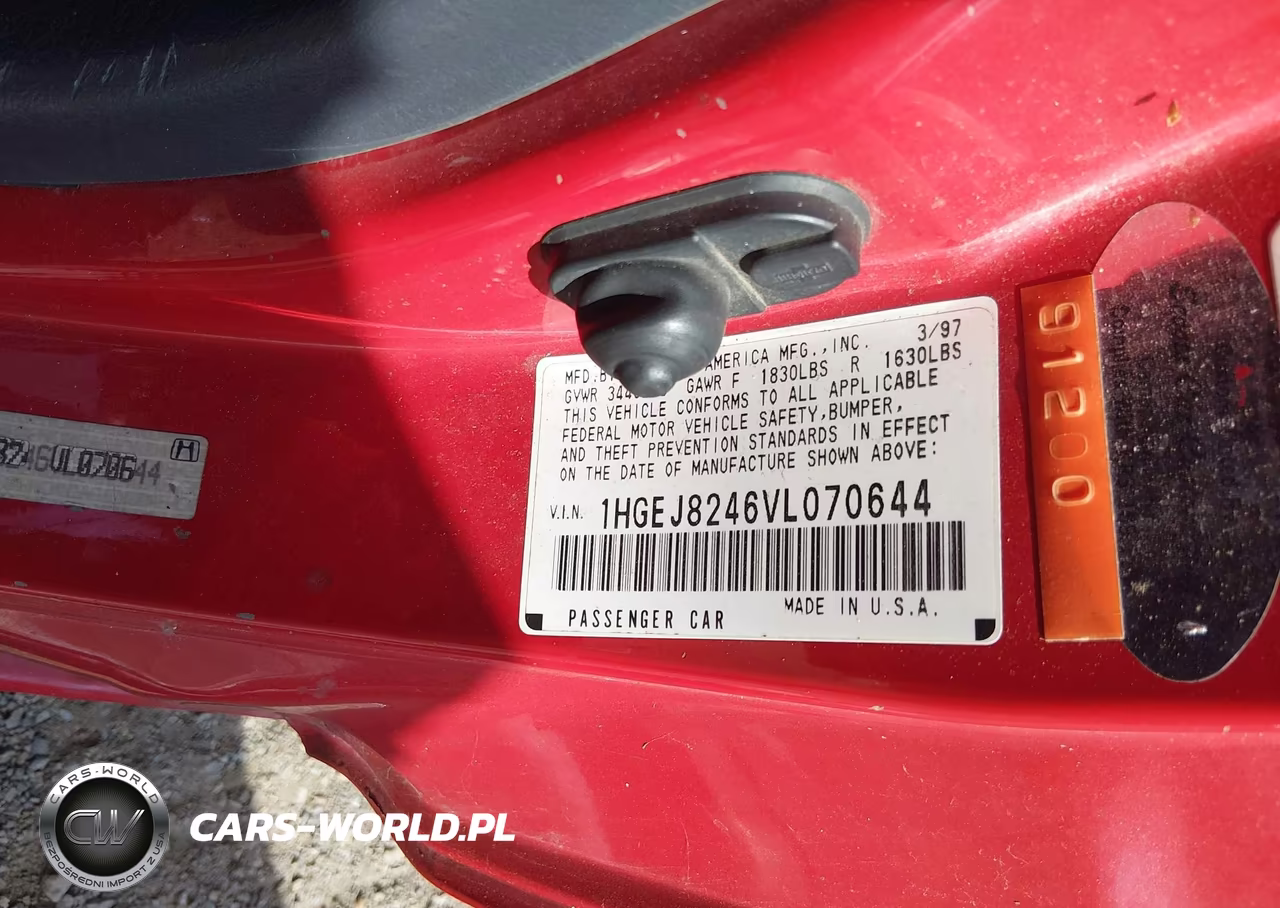 1997 Honda Civic Ex VIN:1HGEJ8246VL070644 - 9