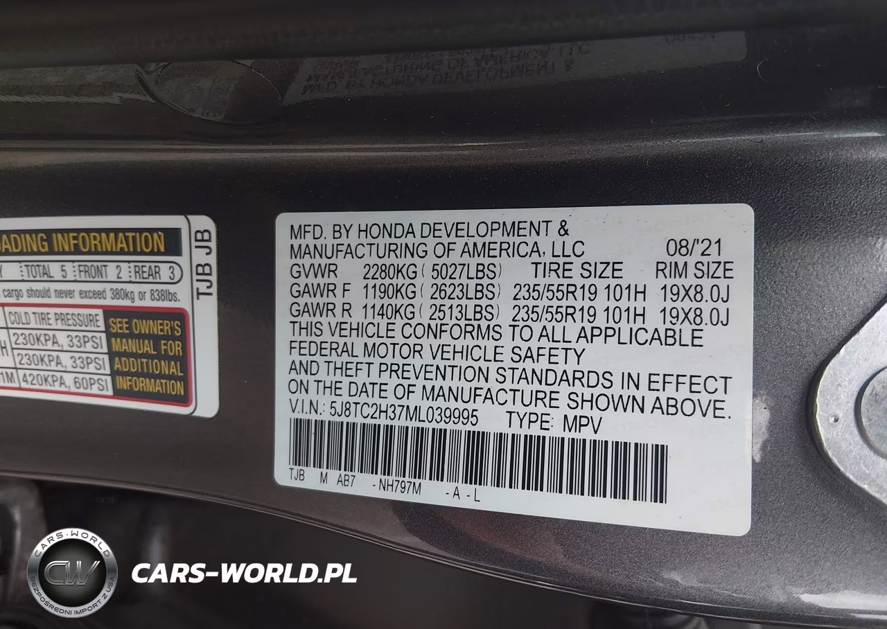 2021 Acura Rdx Standard VIN:5J8TC2H37ML039995 - 9
