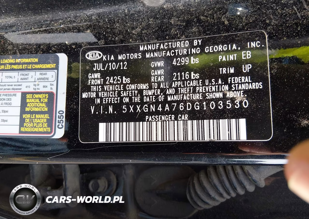 2013 Kia Optima Ex VIN:5XXGN4A76DG103530 - 9