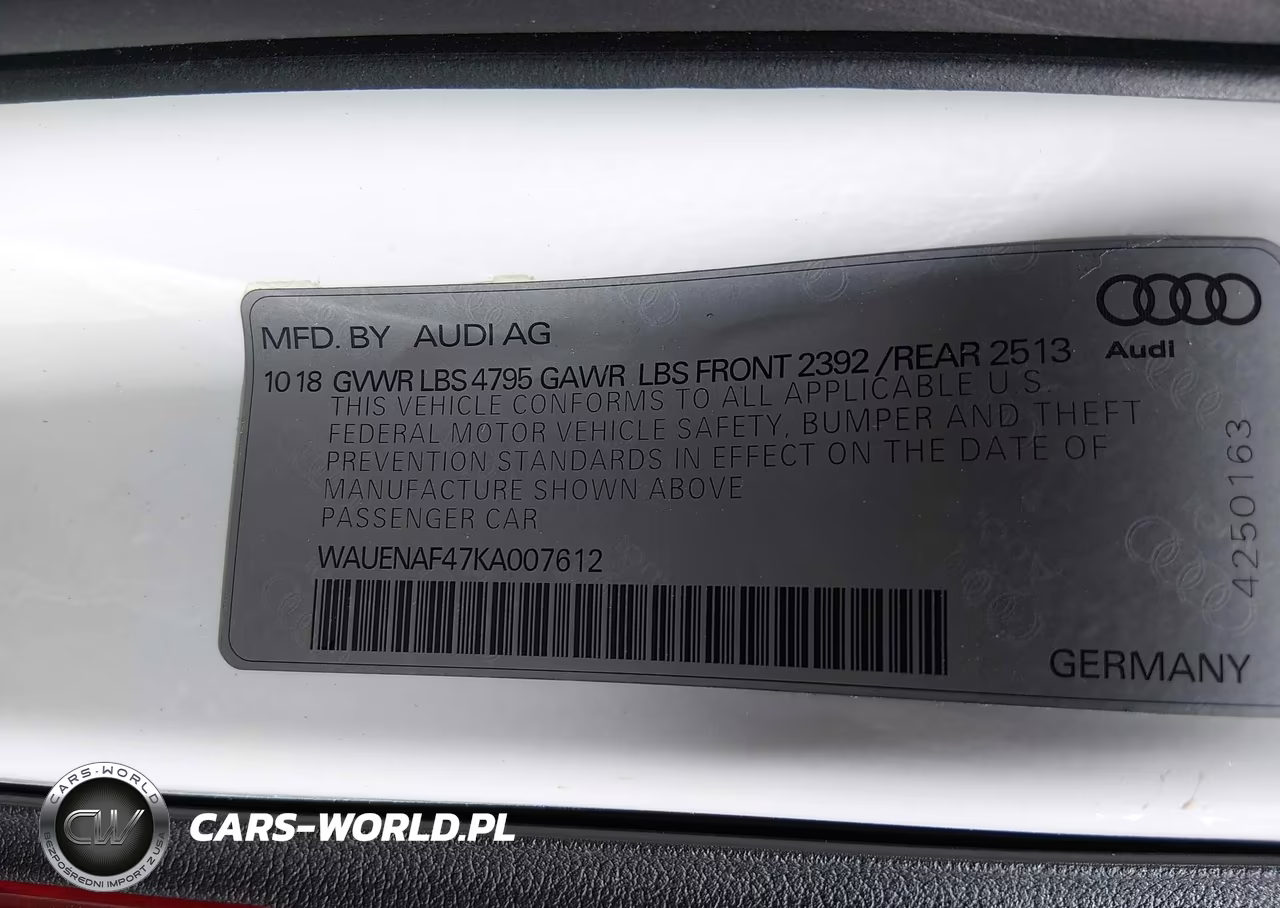 2019 Audi A4 45 Premium VIN:WAUENAF47KA007612 - 9