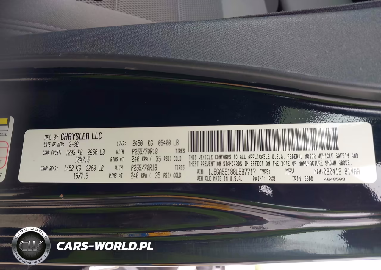 2008 Jeep Wrangler Unlimited Sahara VIN:1J8GA59188L587717 - 9