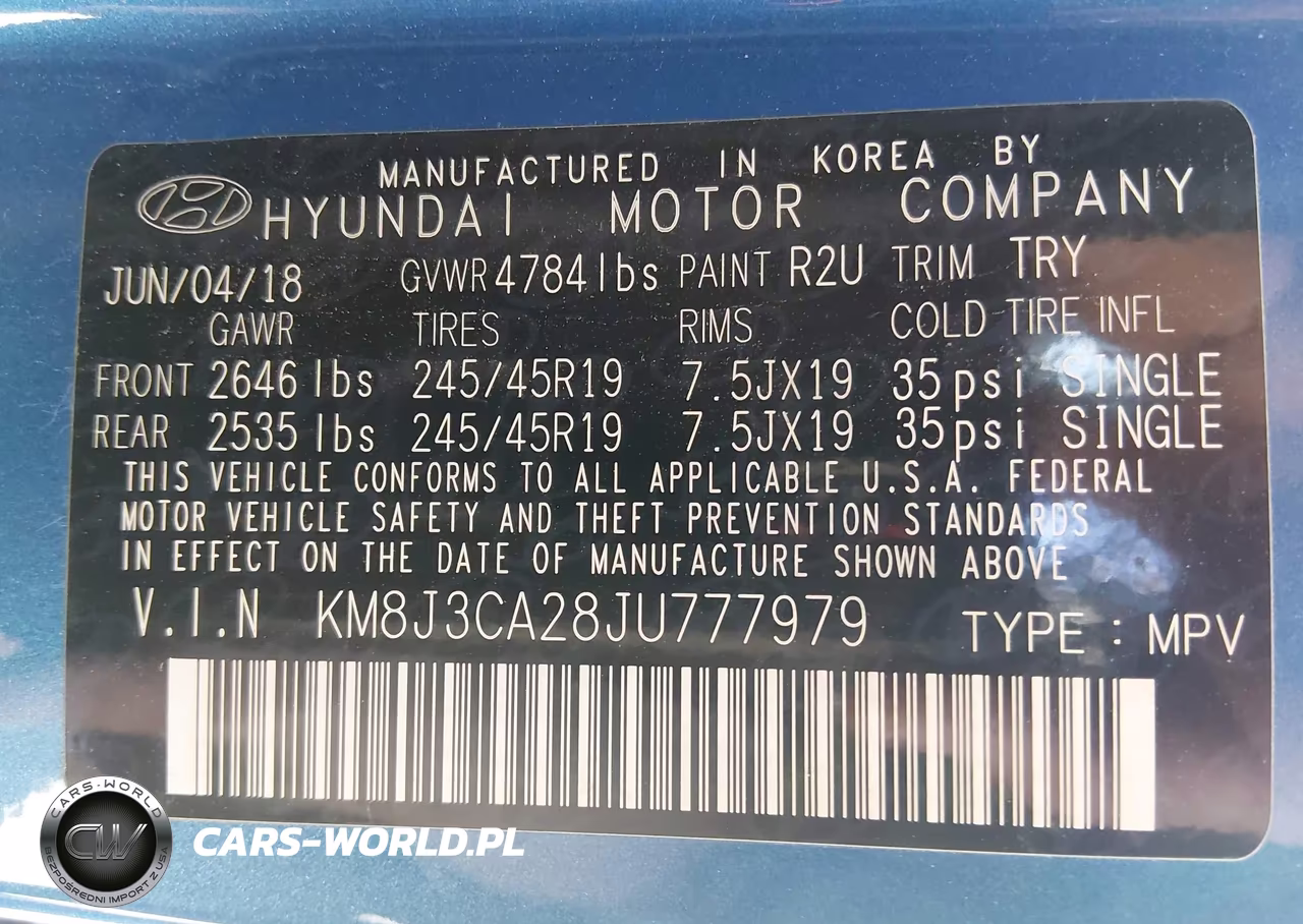 2018 Hyundai Tucson Value VIN:KM8J3CA28JU777979 - 9