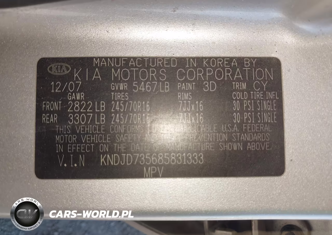 2008 Kia Sorento Lx Base VIN:KNDJD735685831333 - 9