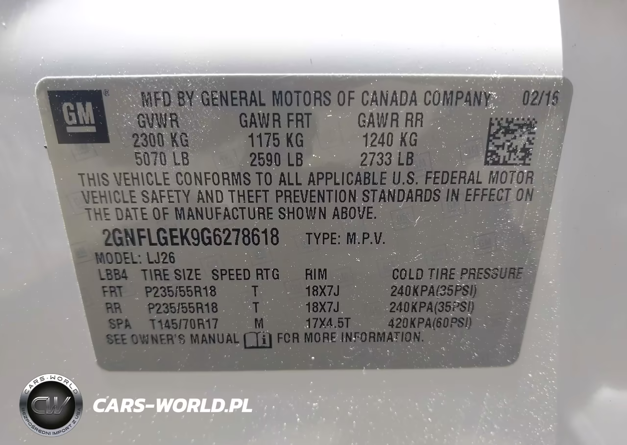 2016 Chevrolet Equinox Ltz VIN:2GNFLGEK9G6278618 - 9