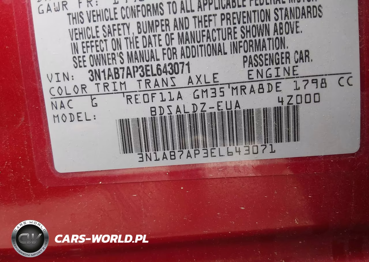 2014 Nissan Sentra Fe+ S-Fe+ Sv-S-Sl-Sr-Sv VIN:3N1AB7AP3EL643071 - 9