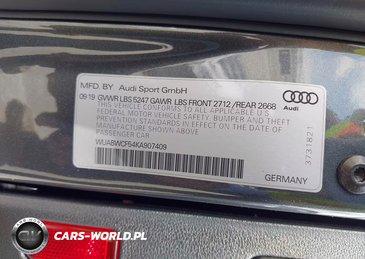 2019 Audi Rs 5 2.9T VIN:WUABWCF54KA907409 - 9