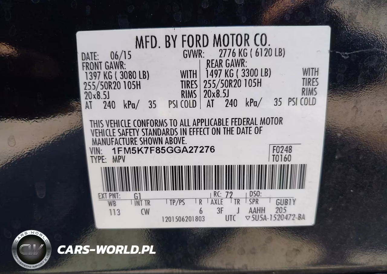 2016 Ford Explorer Limited VIN:1FM5K7F85GGA27276 - 9