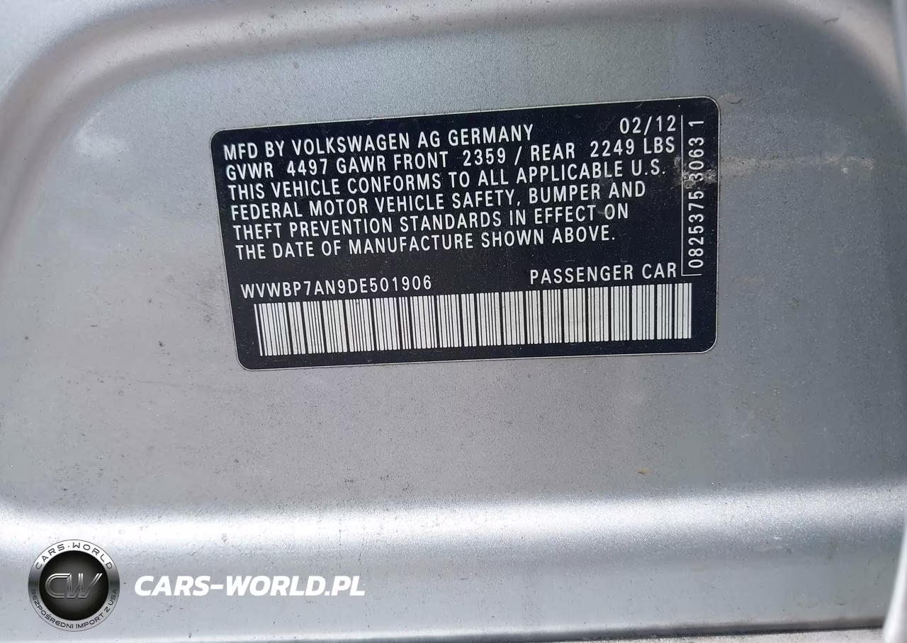 2013 Volkswagen Cc 2.0T Sport Plus VIN:WVWBP7AN9DE501906 - 9