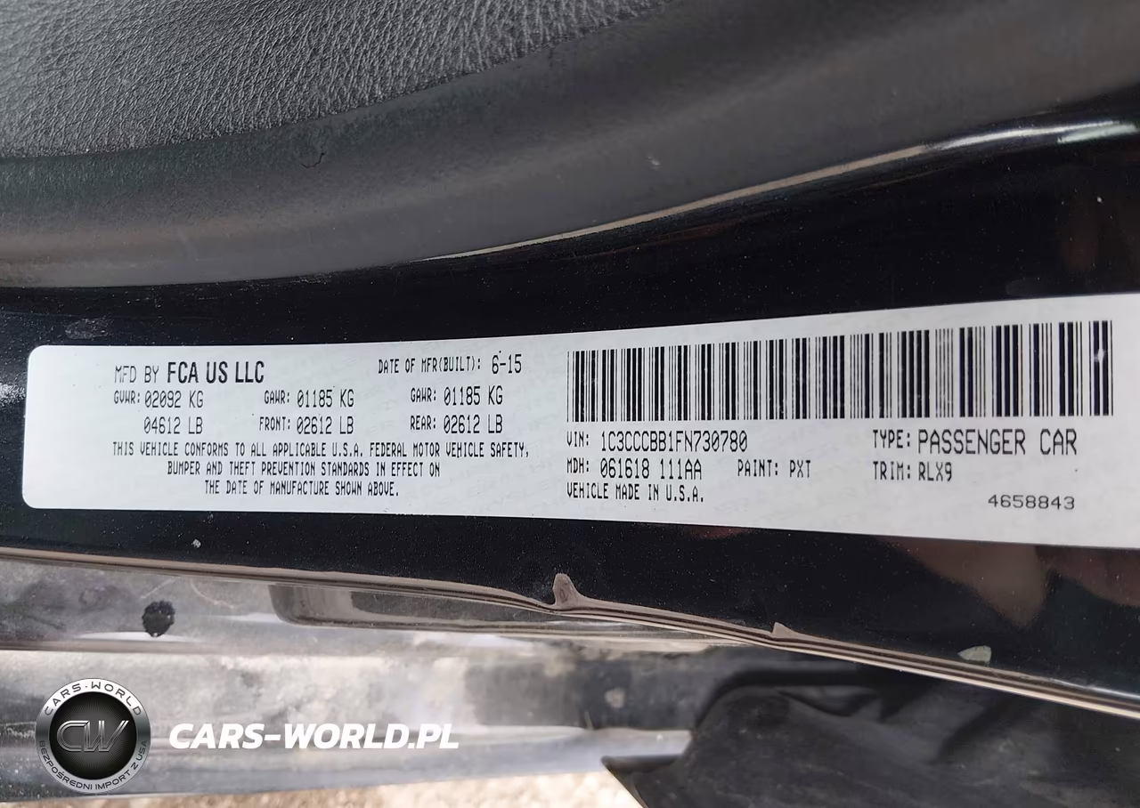 2015 Chrysler 200 S VIN:1C3CCCBB1FN730780 - 9