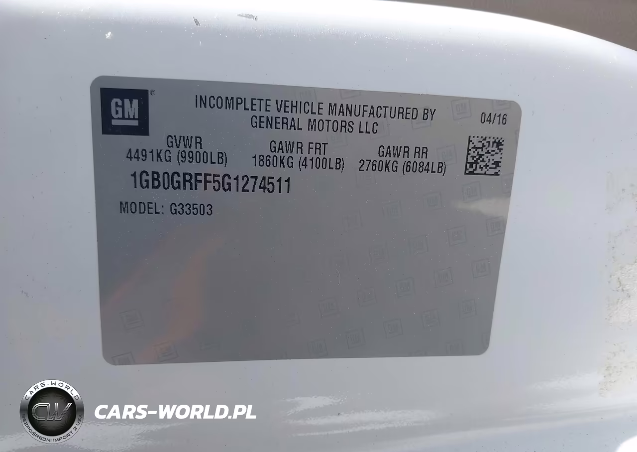 2016 Chevrolet Express Cutaway 3500 VIN:1GB0GRFF5G1274511 - 9