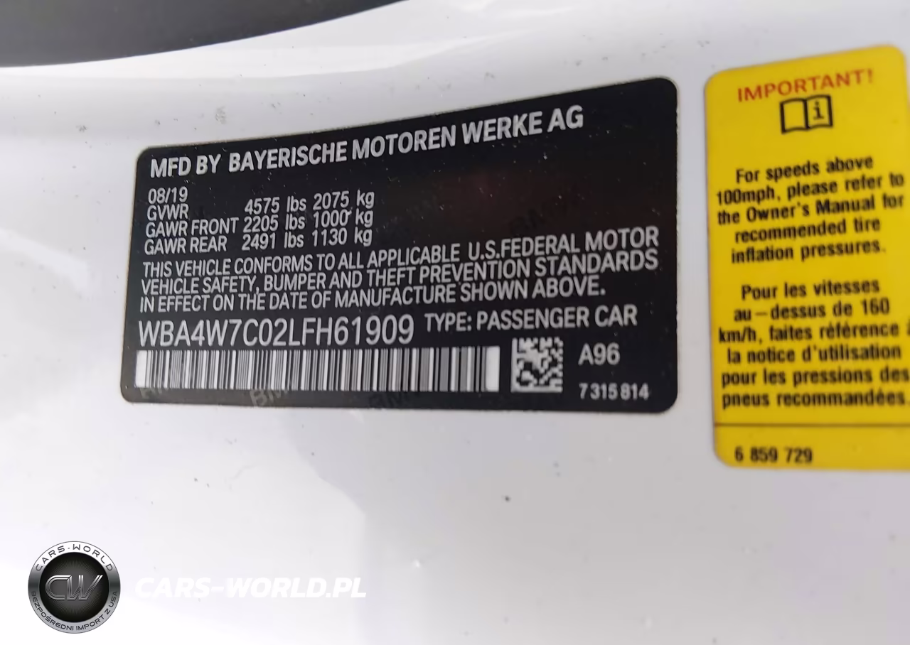 2020 BMW 440I VIN:WBA4W7C02LFH61909 - 9