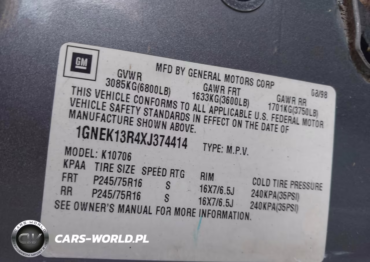 1999 Chevrolet Tahoe Ls VIN:1GNEK13R4XJ374414 - 9