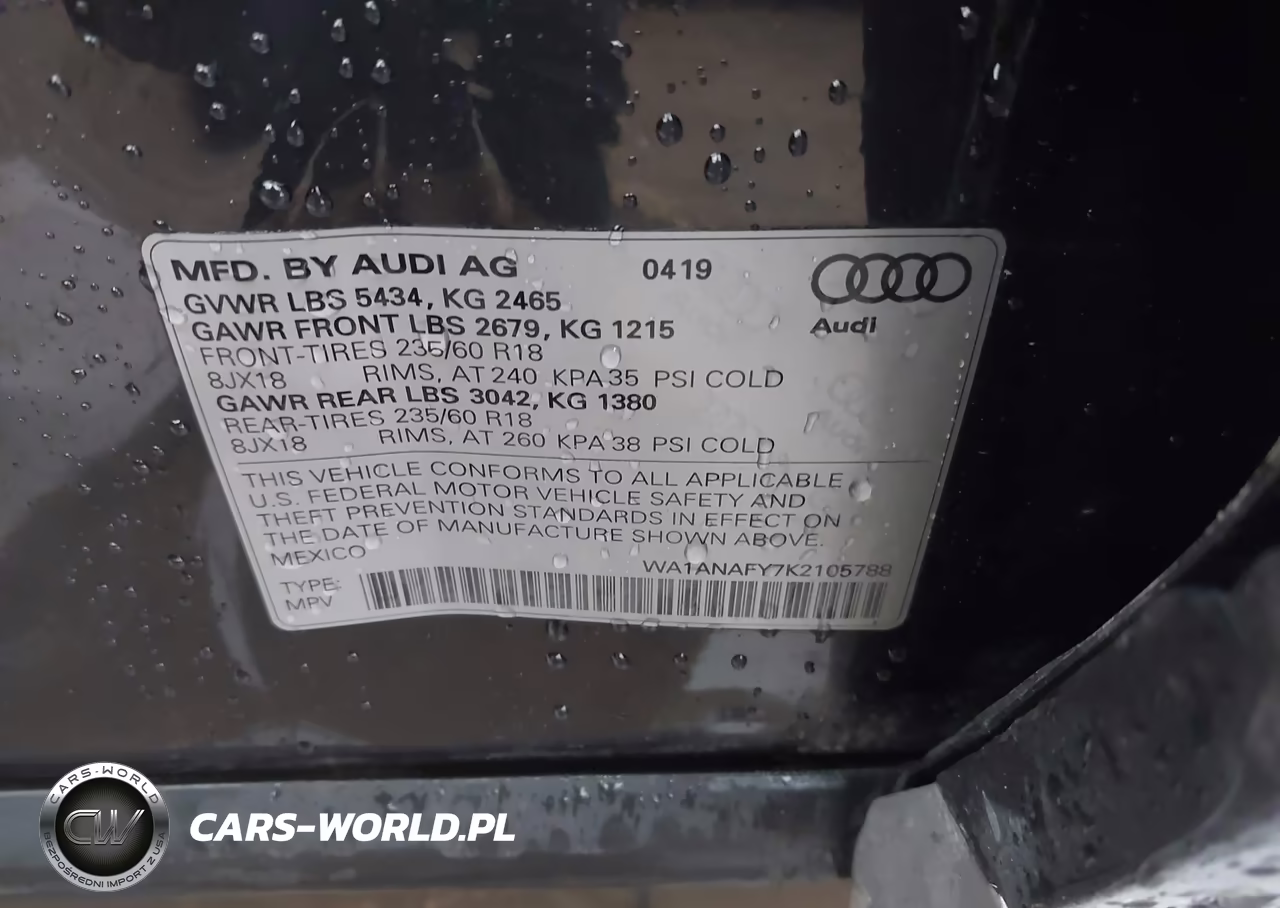 2019 Audi Q5 45 Premium VIN:WA1ANAFY7K2105788 - 9
