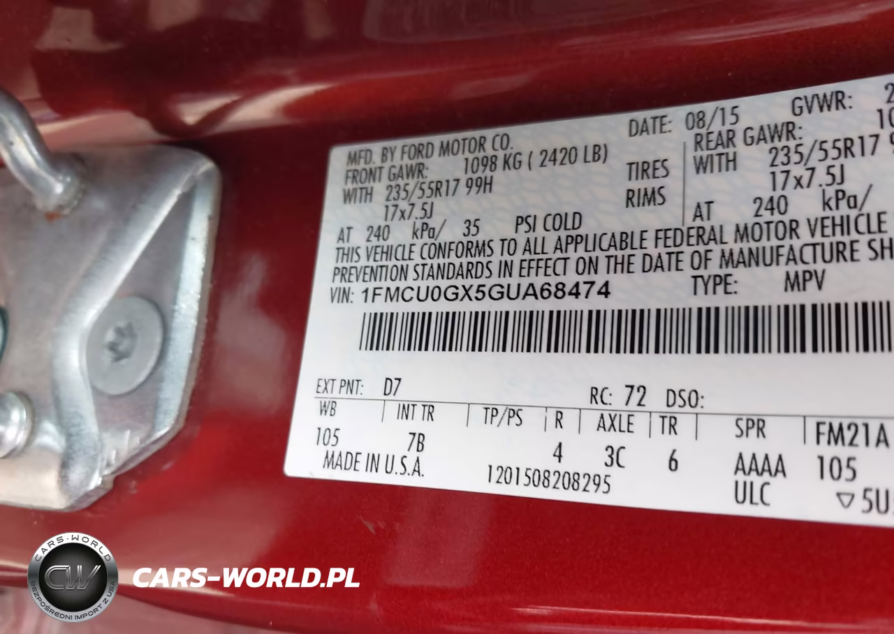 2016 Ford Escape Se VIN:1FMCU0GX5GUA68474 - 9