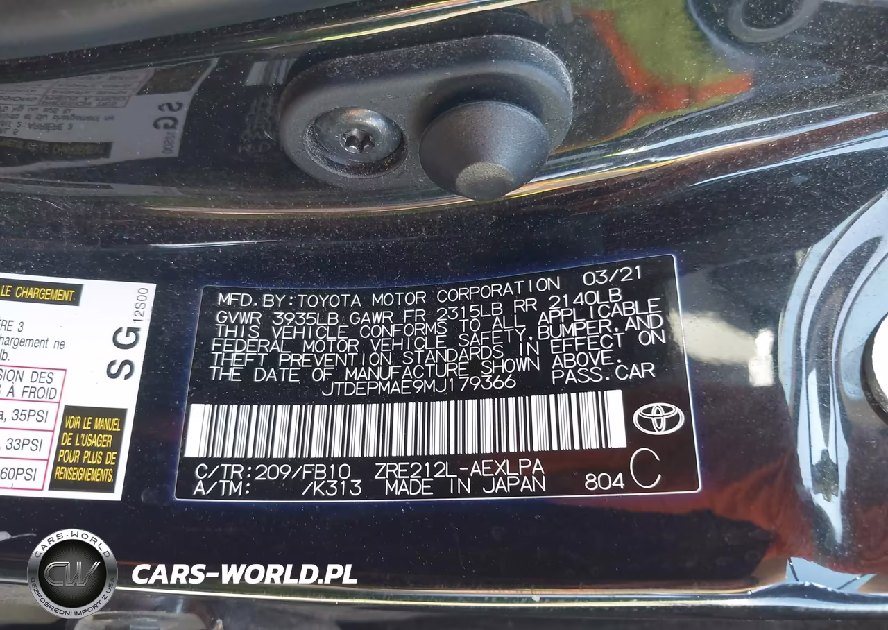 2021 Toyota Corolla Le VIN:JTDEPMAE9MJ179366 - 9