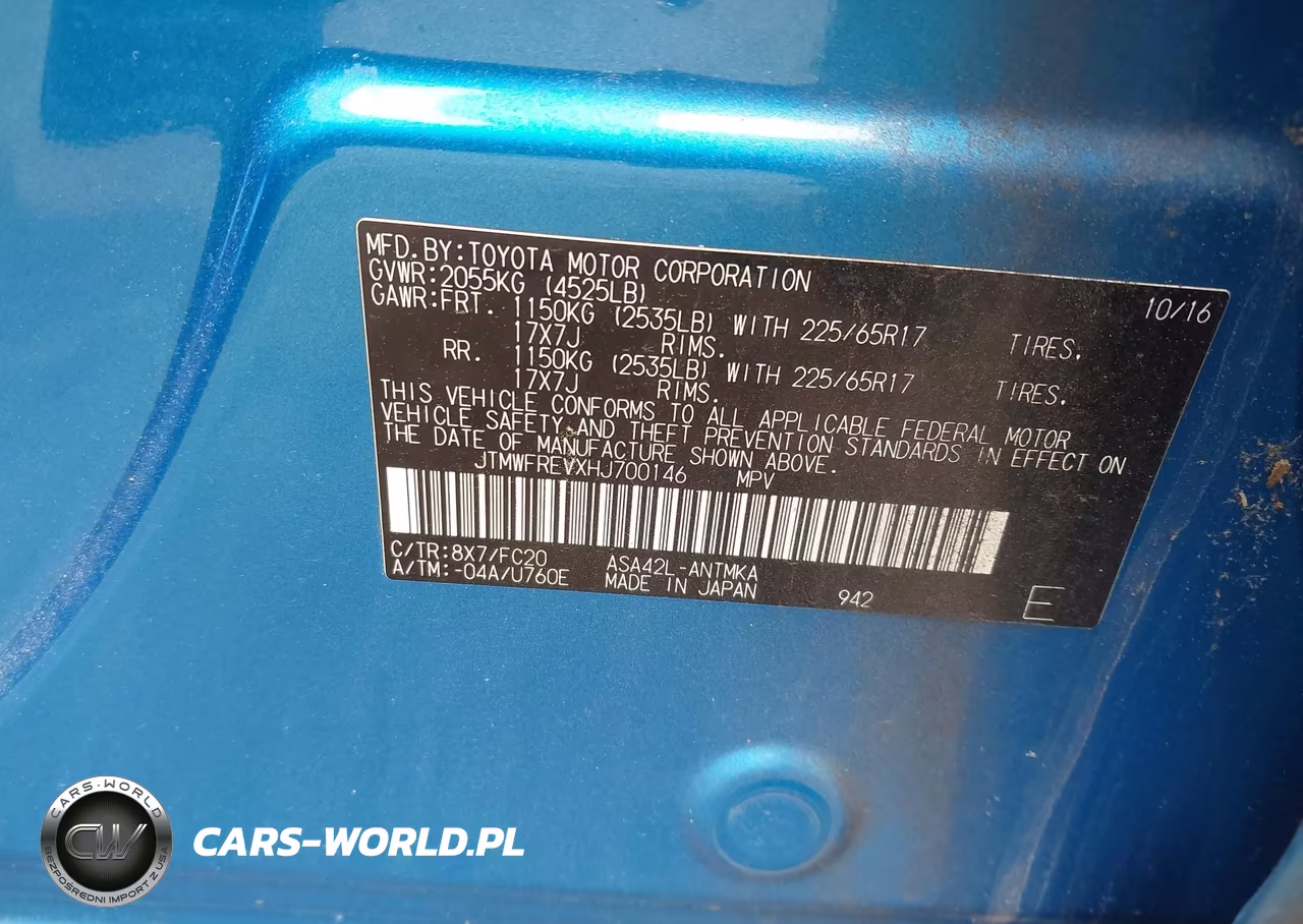 2017 Toyota Rav4 Xle VIN:JTMWFREVXHJ700146 - 9
