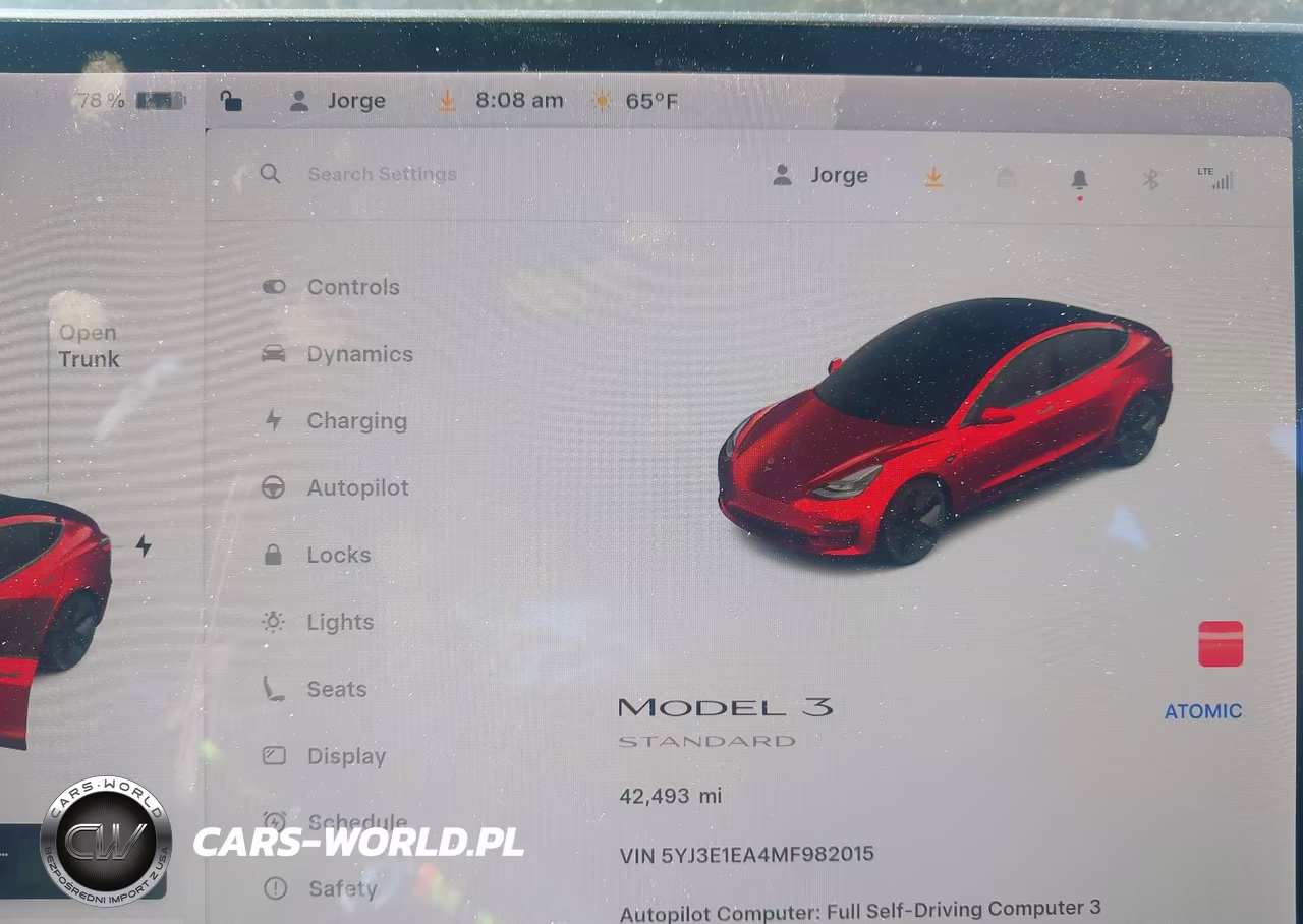2021 Tesla Model 3 Standard Range Plus Rear-Wheel Drive VIN:5YJ3E1EA4MF982015 - 15
