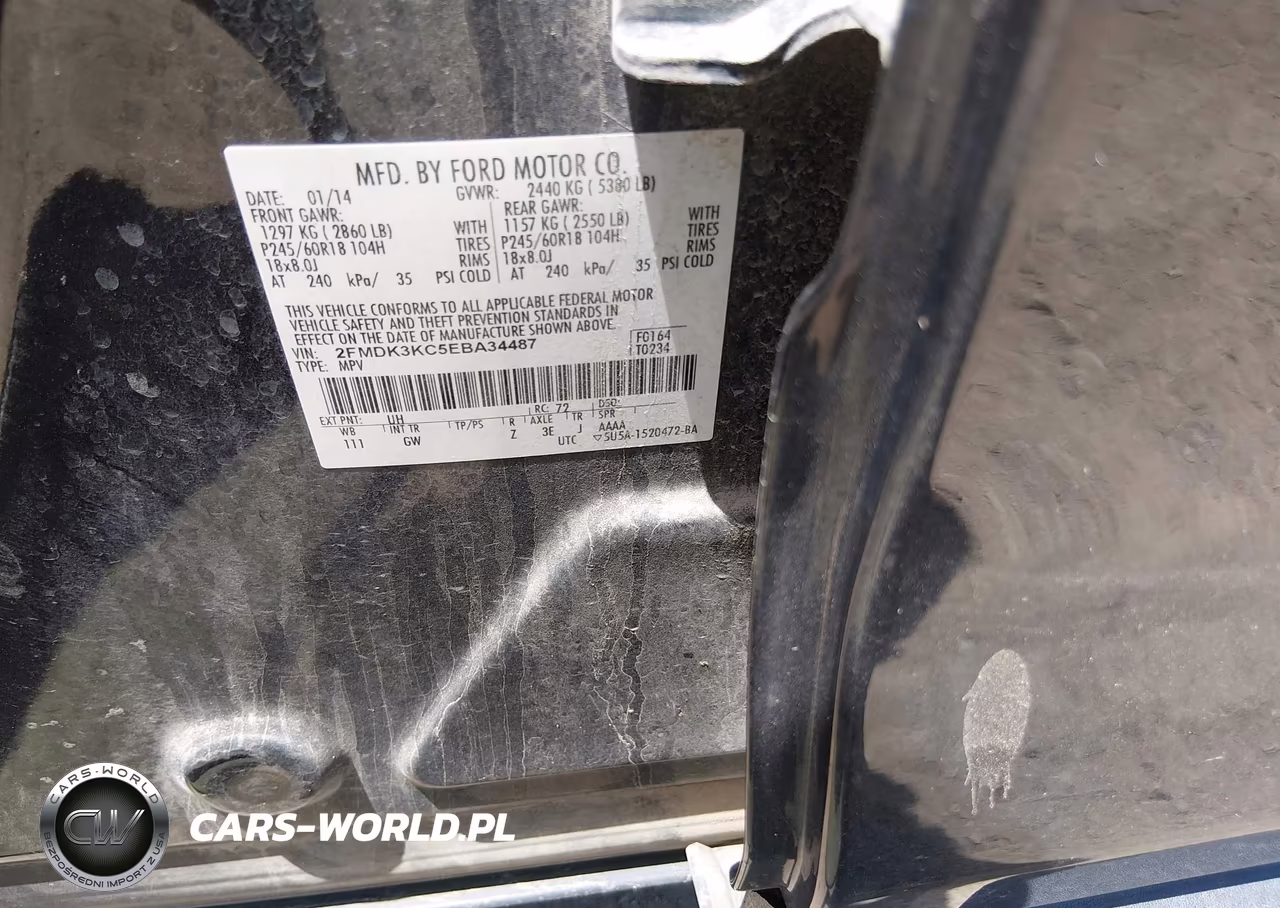 2014 Ford Edge Limited VIN:2FMDK3KC5EBA34487 - 9