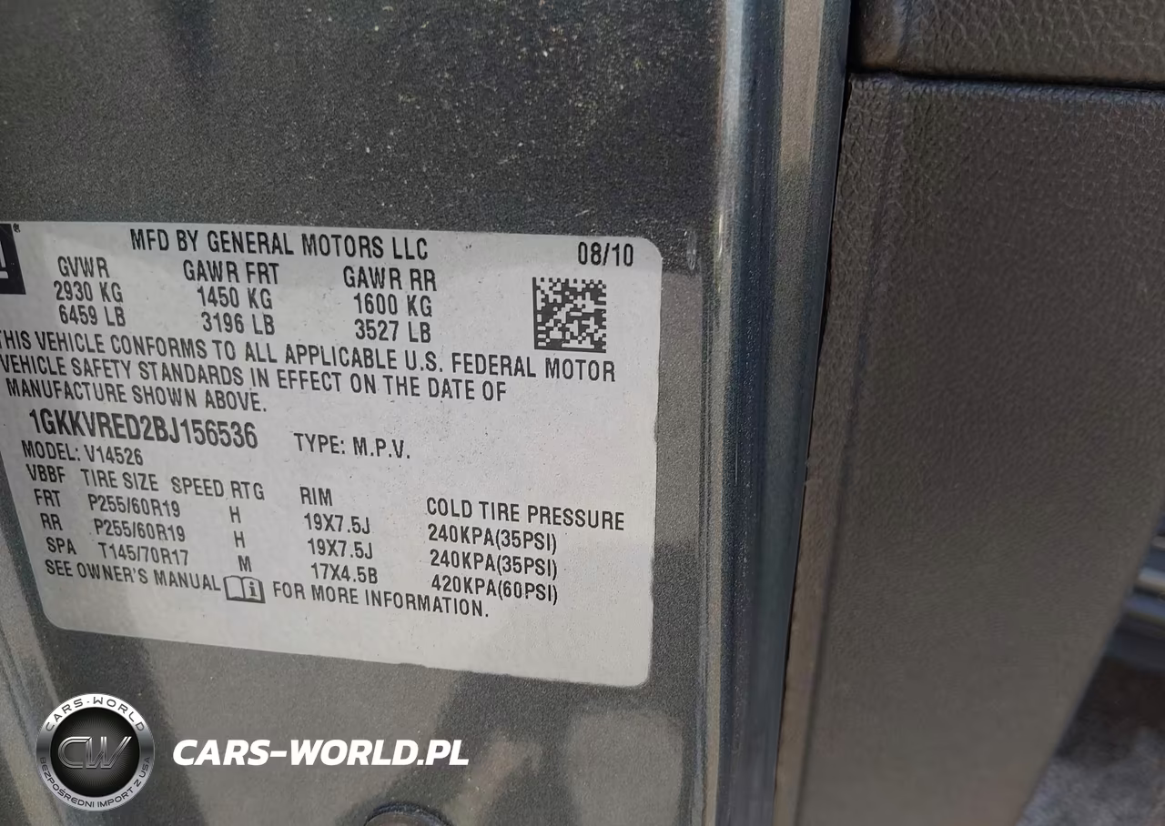 2011 GMC Acadia Slt-1 VIN:1GKKVRED2BJ156536 - 9