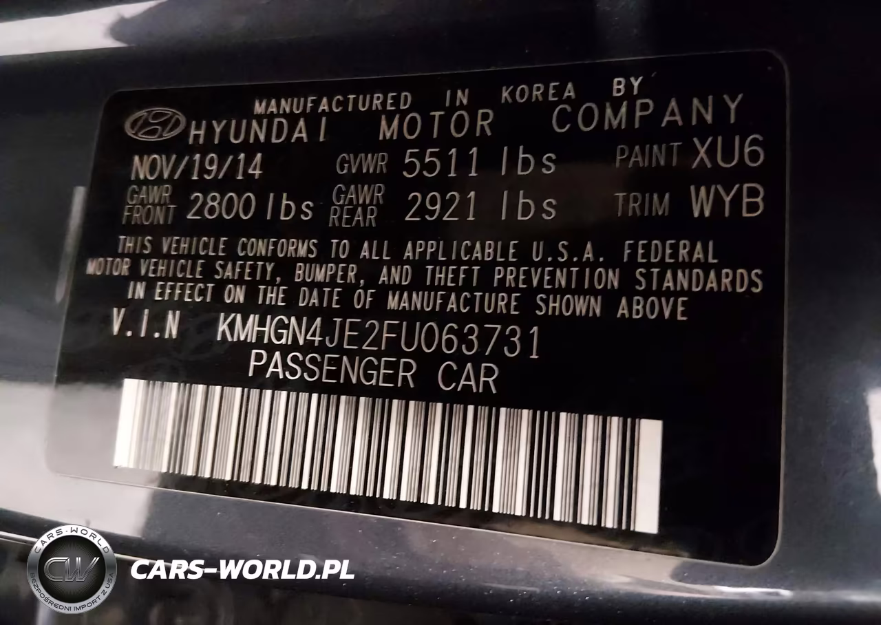 2015 Hyundai Genesis 3.8 VIN:KMHGN4JE2FU063731 - 9