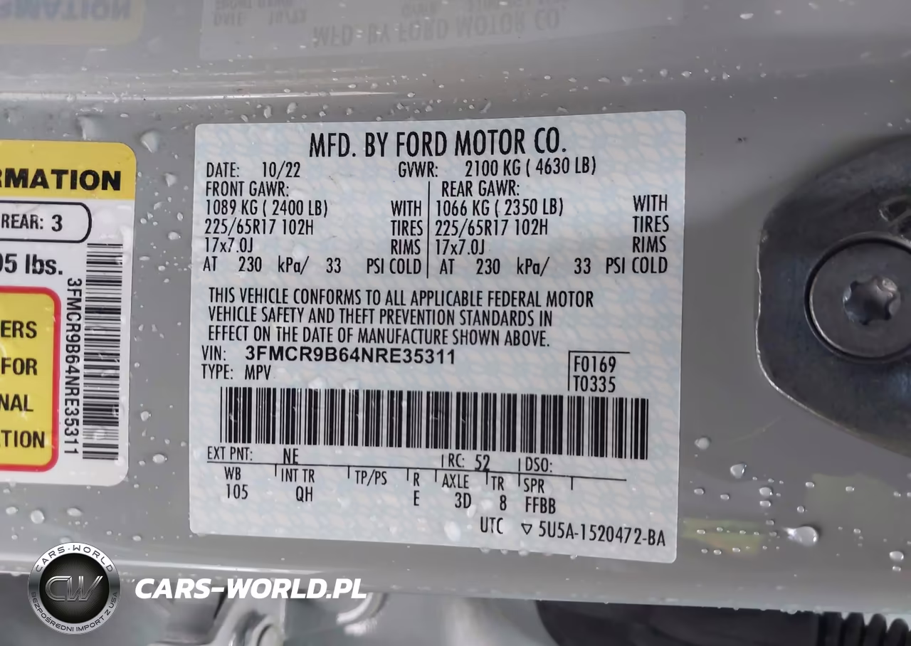 2022 Ford Bronco Sport Big Bend VIN:3FMCR9B64NRE35311 - 9