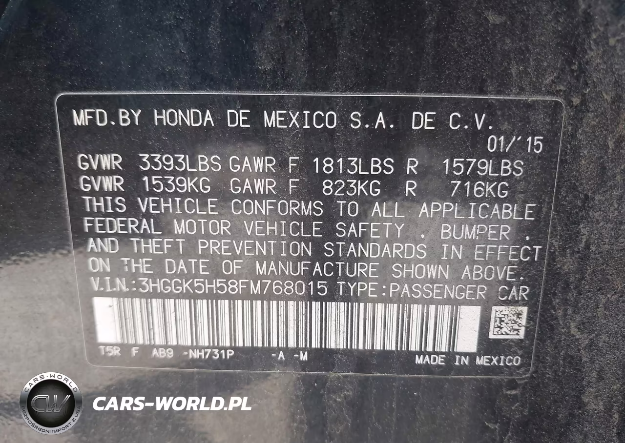 2015 Honda Fit Lx VIN:3HGGK5H58FM768015 - 9