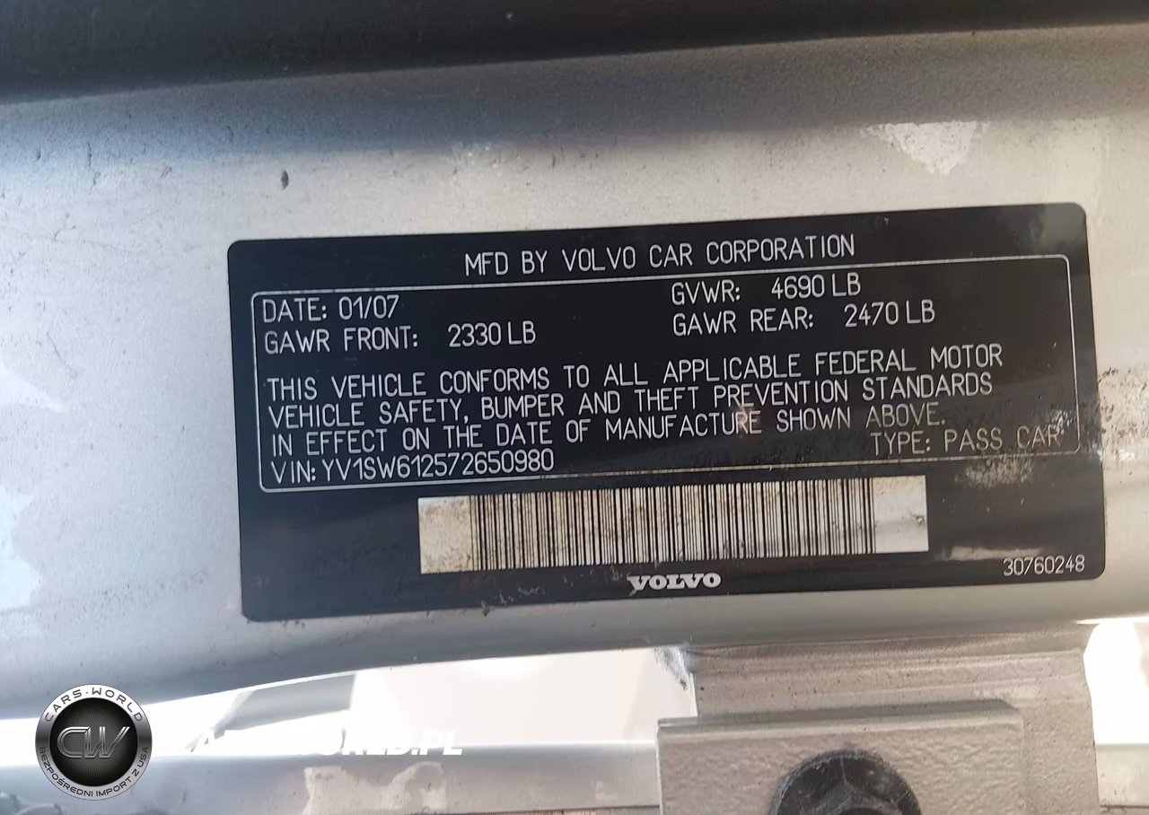 2007 Volvo V70 2.4 VIN:YV1SW612572650980 - 9