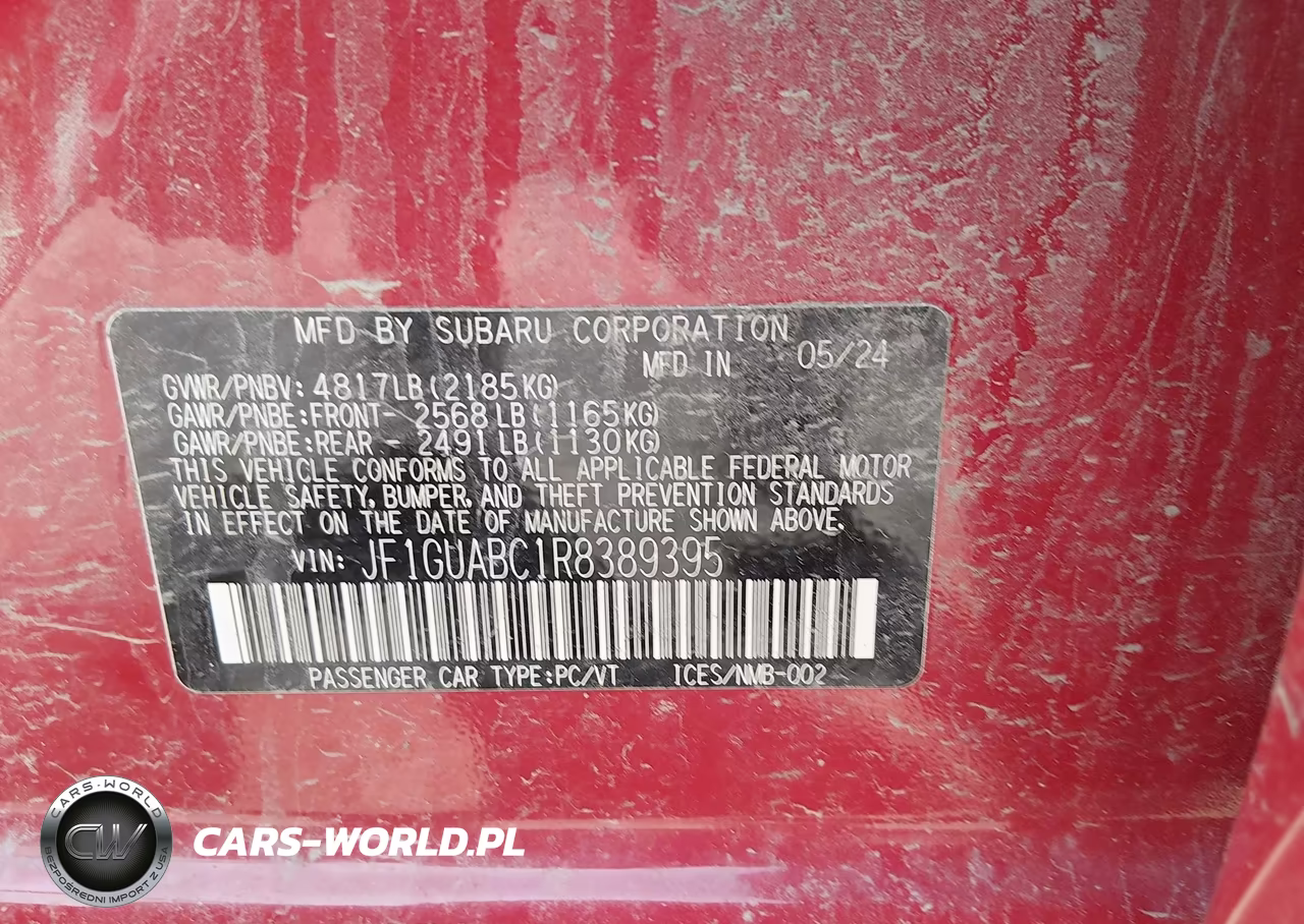 2024 Subaru Impreza Base 5-Door VIN:JF1GUABC1R8389395 - 9