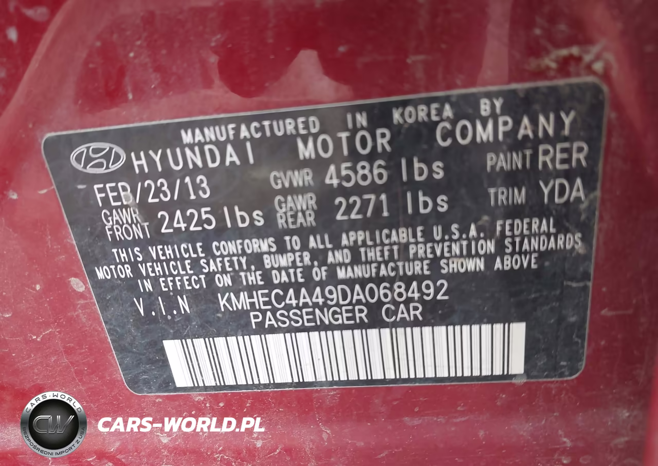 2013 Hyundai Sonata Hybrid Limited VIN:KMHEC4A49DA068492 - 9