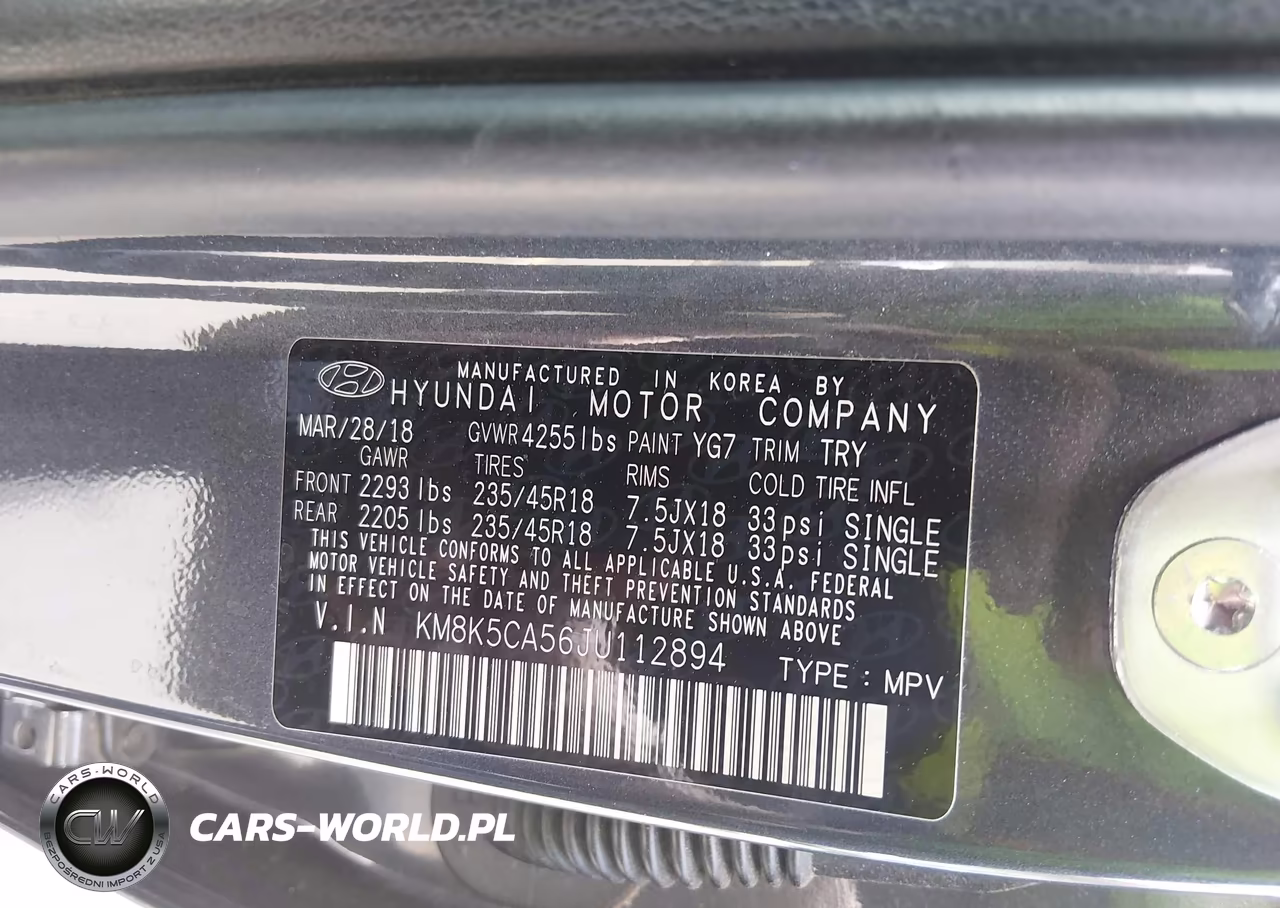 2018 Hyundai Kona Ultimate VIN:KM8K5CA56JU112894 - 9
