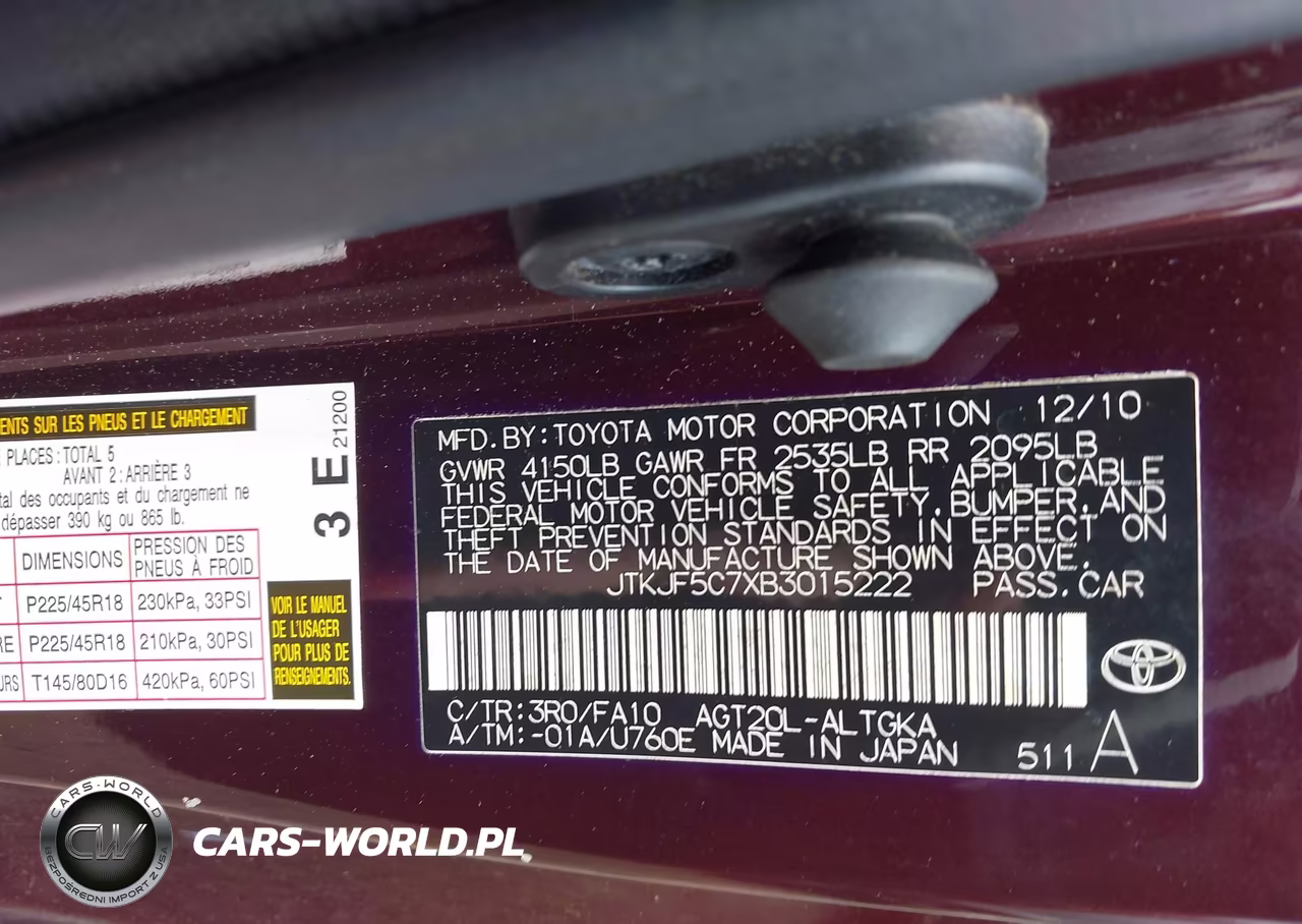2011 Scion Tc VIN:JTKJF5C7XB3015222 - 9