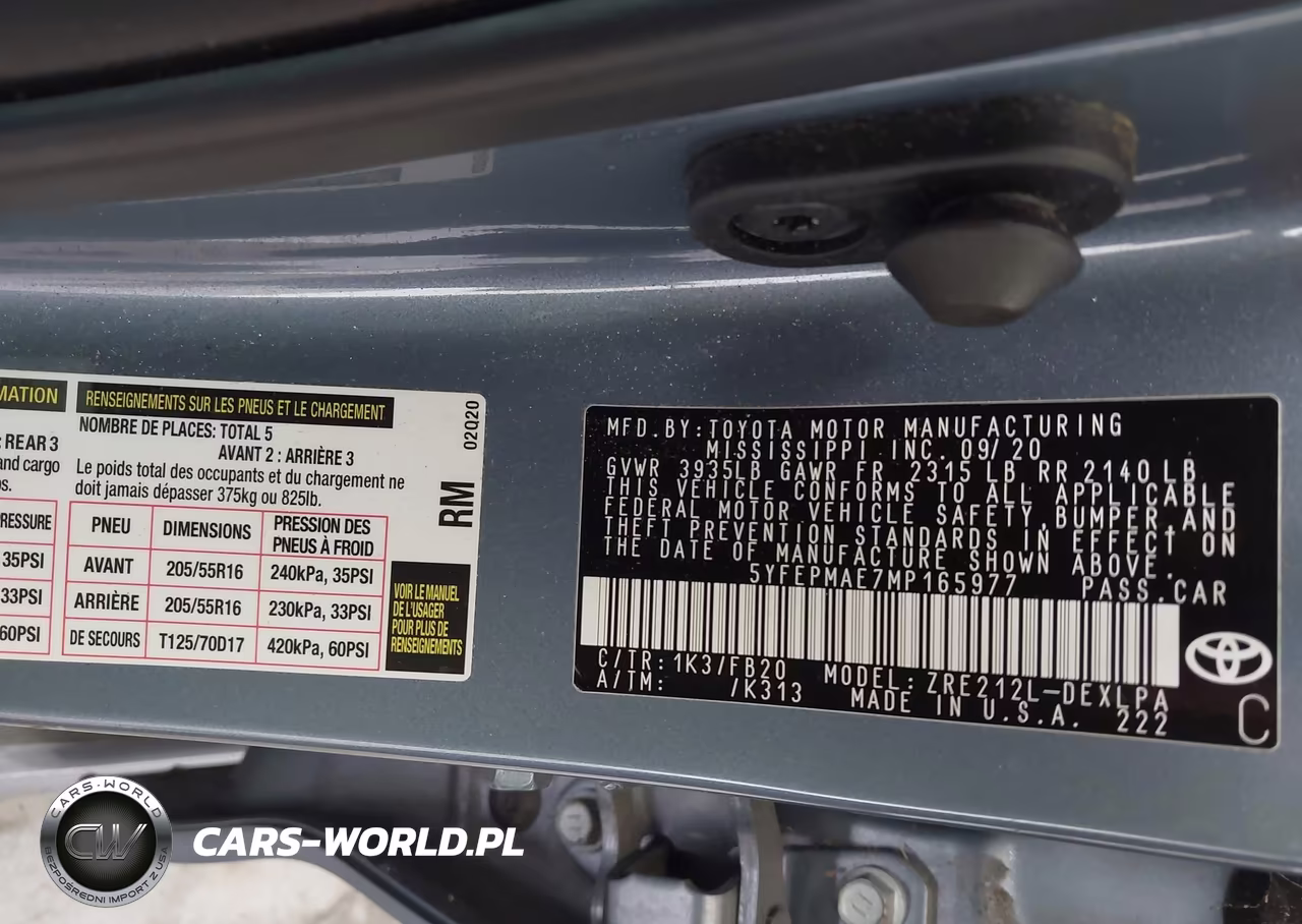 2021 Toyota Corolla Le VIN:5YFEPMAE7MP165977 - 9