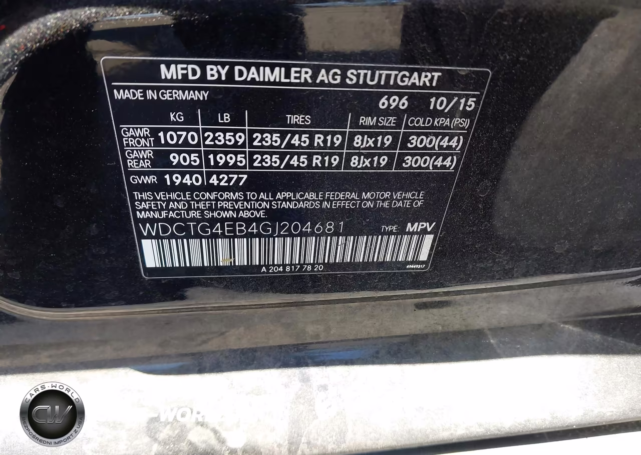 2016 Mercedes-Benz Gla 250 VIN:WDCTG4EB4GJ204681 - 9