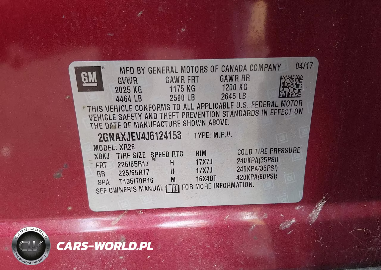 2018 Chevrolet Equinox Lt VIN:2GNAXJEV4J6124153 - 9