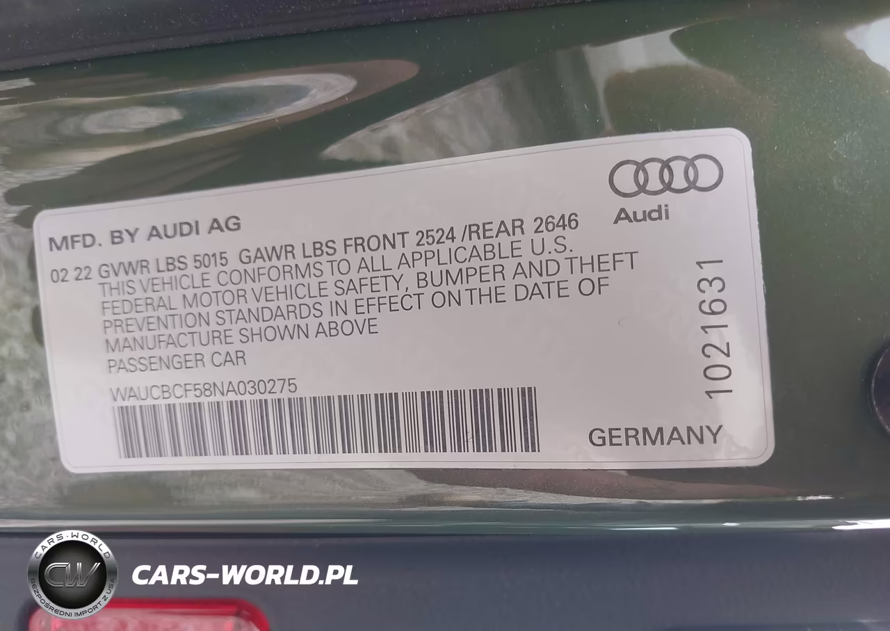 2022 Audi A5 Sportback Premium Plus 40 Tfsi Quattro S Tronic VIN:WAUCBCF58NA030275 - 9