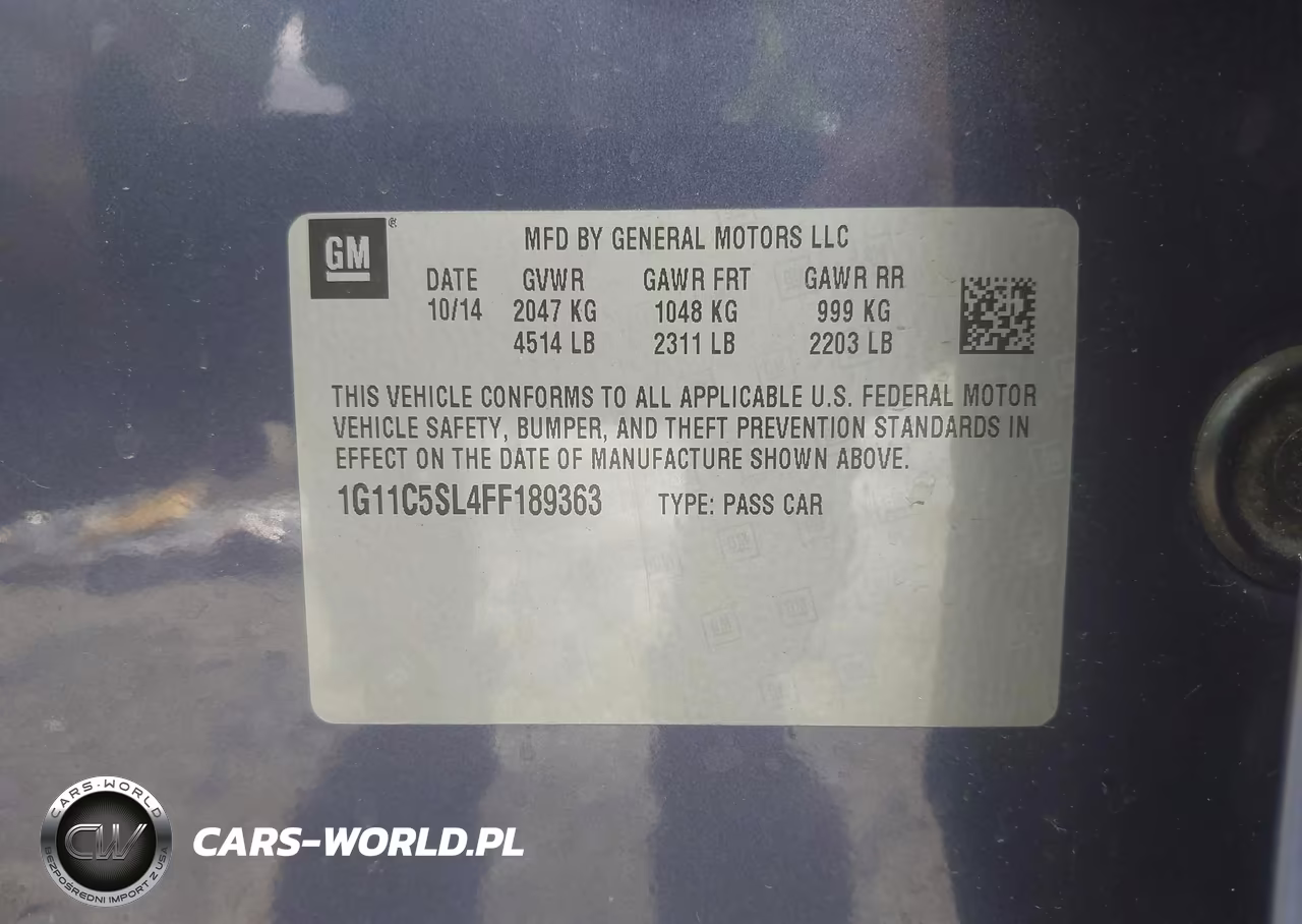2015 Chevrolet Malibu 1Lt VIN:1G11C5SL4FF189363 - 9