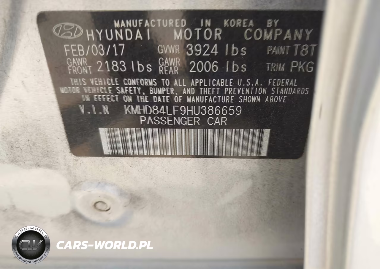 2017 Hyundai Elantra Se VIN:KMHD84LF9HU386659 - 9