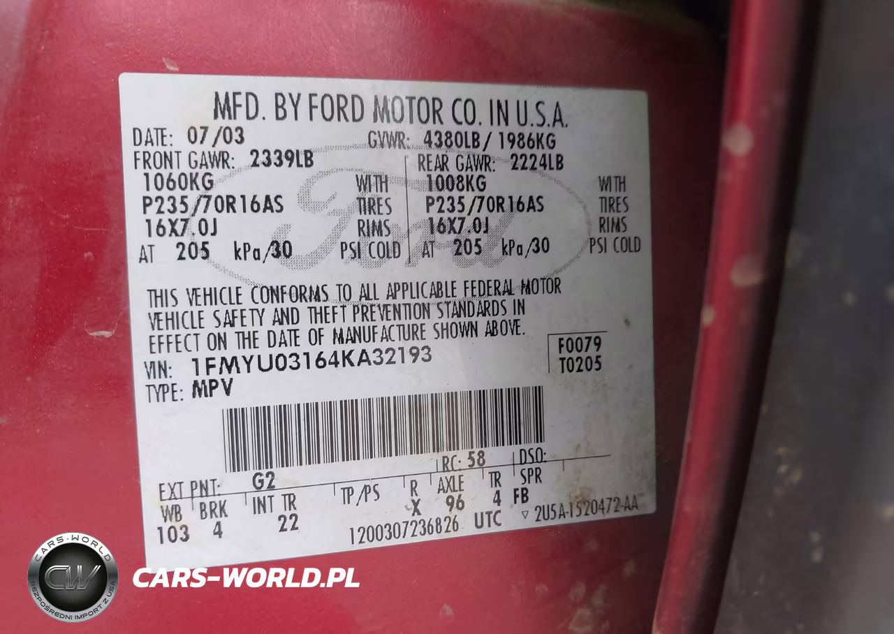 2004 Ford Escape Xlt VIN:1FMYU03164KA32193 - 9