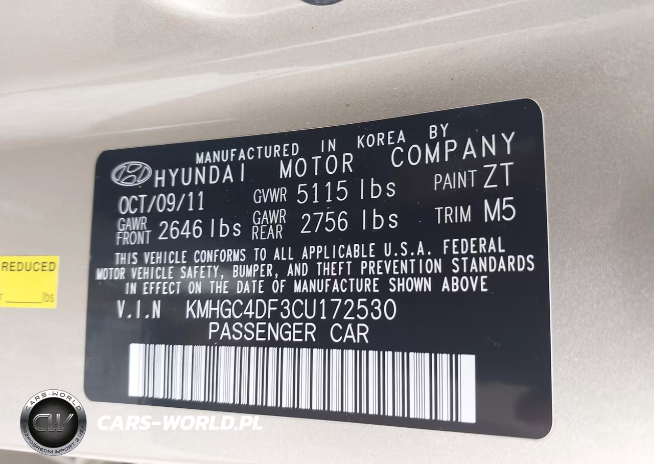 2012 Hyundai Genesis 4.6 VIN:KMHGC4DF3CU172530 - 9