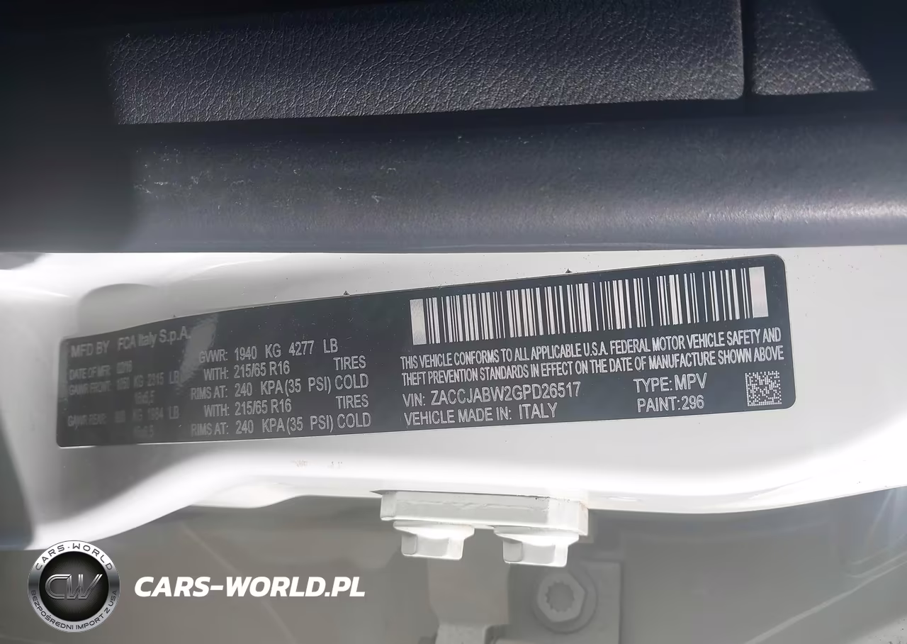 2016 Jeep Renegade Latitude VIN:ZACCJABW2GPD26517 - 9