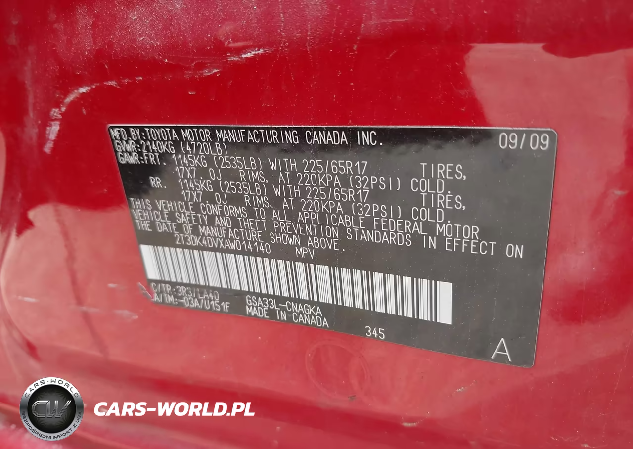 2010 Toyota Rav4 Limited V6 VIN:2T3DK4DVXAW014140 - 9