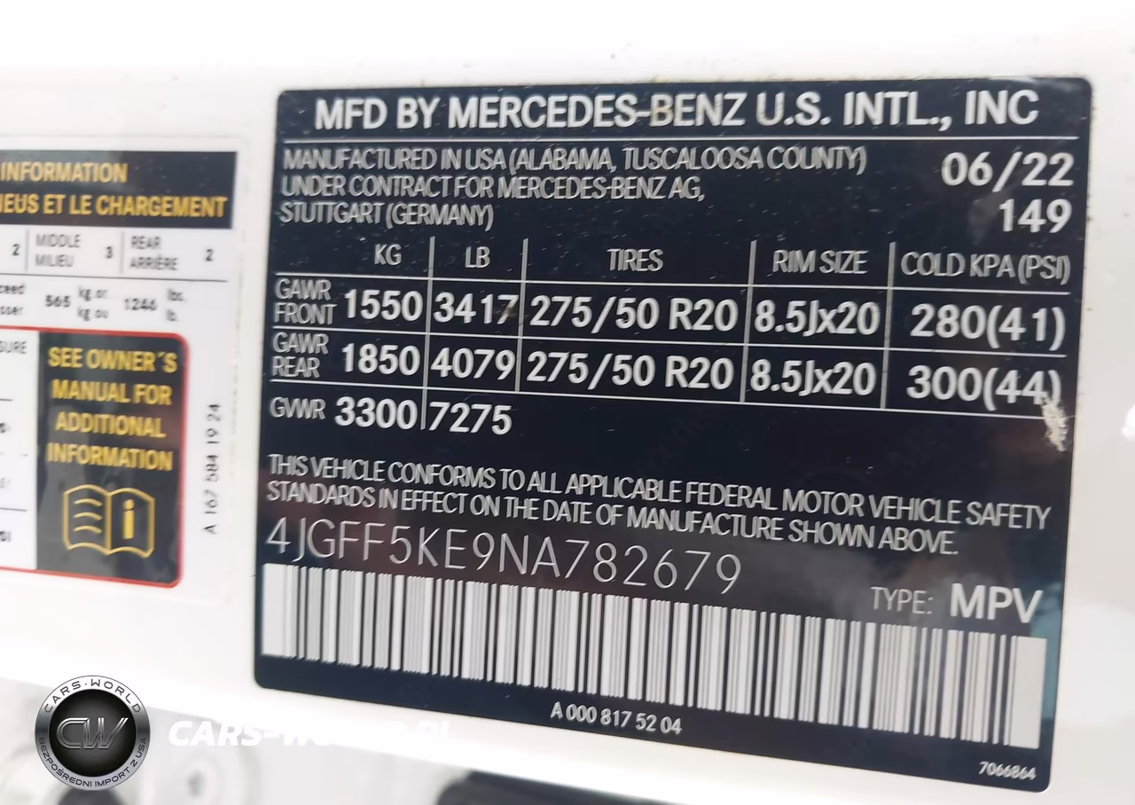 2022 Mercedes-Benz Gls 450 4Matic VIN:4JGFF5KE9NA782679 - 9