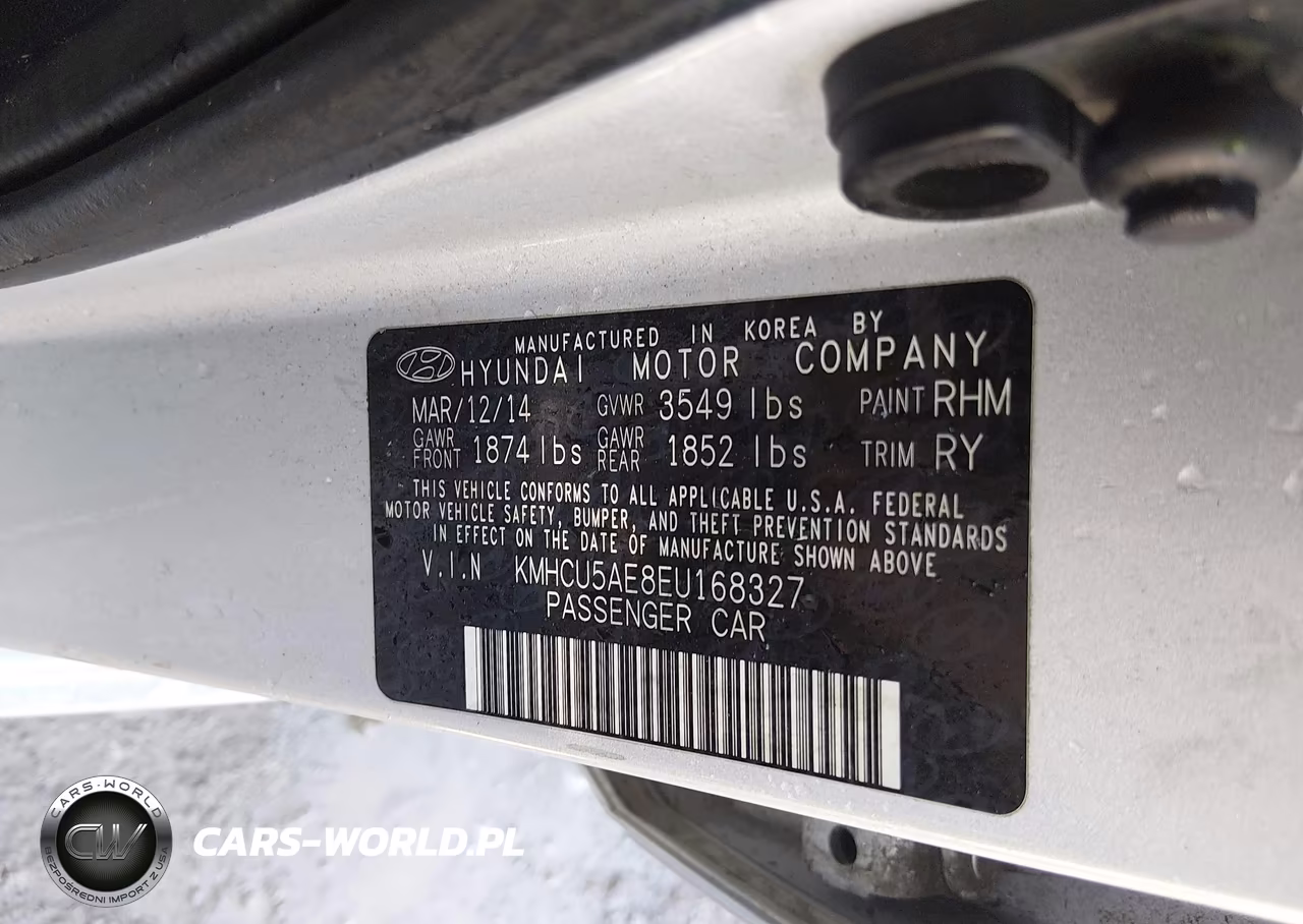 2014 Hyundai Accent Se VIN:KMHCU5AE8EU168327 - 9