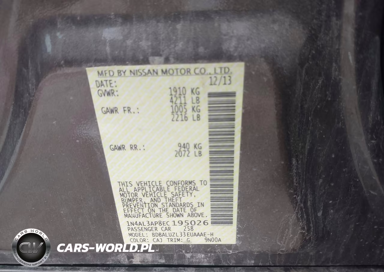 2014 Nissan Altima 2.5 Sv VIN:1N4AL3AP8EC195026 - 9
