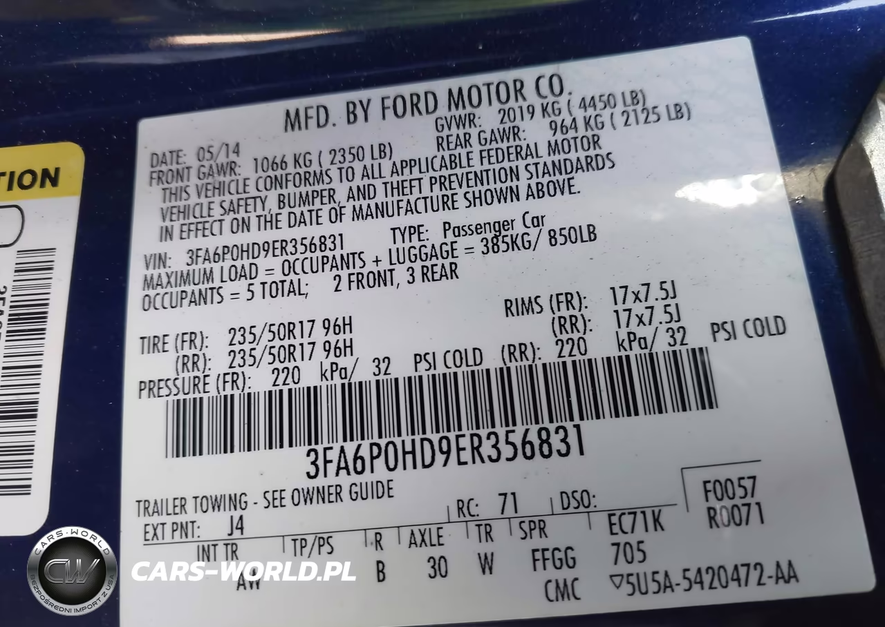 2014 Ford Fusion Se VIN:3FA6P0HD9ER356831 - 9